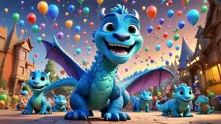 Seven Dragon Cubs Say One, Two, Three | Counting Song for Kids | Nursery Rhymes and Baby Songs