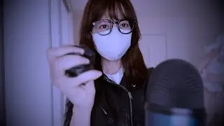 [ASMR] звуки черной кожаной куртки / молния / перчатки / шепот