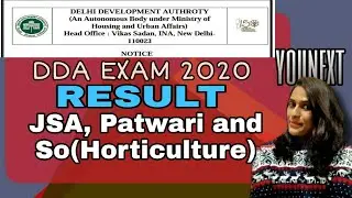 DDA EXAM 2020 || Result की ताजा Updates || JSA || Patwari || So #DDAResult