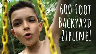 Huge Backyard Zipline Into The Pond Is Done!