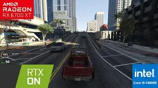 GTA V Enhanced Edition | RX 6700 XT + i5-14600K | 1080p | Ray Tracing ON vs OFF