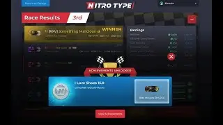 Earning the Blitz McLaro SHS 15.0 on Nitro Type