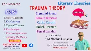 Trauma Theory I Literary Theory I Psychoanalytical Theory I English Literature