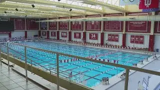 IU athletics celebrating swim and dive athletes going to Paris Olympics