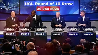 LIVE Champions League Playoff Draw Today | Round of 16 Playoff Draw Live