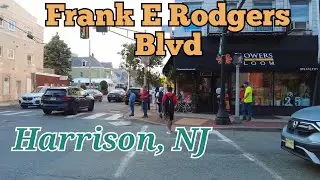 Walking on Frank E Rodgers Blvd in Harrison, New Jersey | From I-280 to Scott Mobus Pl