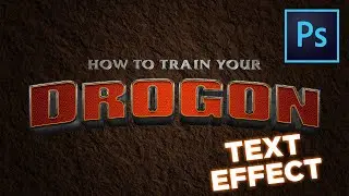How To Train Your Dragon - Text-Effect || Photoshop-Tutorial