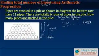 Using Arithmetic Progression to find total number of pipes