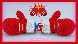 【EP247】 Crochet Boxing Gloves Keychain
