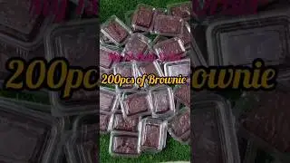 200 Brownie Pieces For a Clg Event❤️My First Bulk Order #shortsfeed #shorts #brownie #bulk #trending