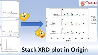 Stack XRD graph in origin