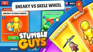 Sneaky Vs Skele Spin Wheel in Stumble Guys *NEW* GOLD SENSEI SPECIAL SKIN