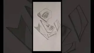 Sad girl face in broken mirror| sad girl drawing || face sketch in broken mirror|#ytshorts