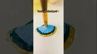 Satisfying Sky, sea green & Gold Stroke 🎨| Aesthetic Brush Art #shortsfeed #satisfying  #art #colors
