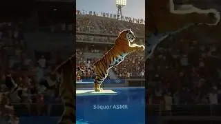 Fox, Tiger ans Horse acrobatic dive into a pool in Olympics. Comment which one better? #shorts