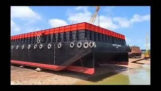 Peluncuran Kapal Pontoon & Penarikan Kapal Pontoon