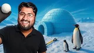 I Built a IGLOO House in Antarctica For Camping | House Builder 