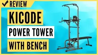 Kicode Power Tower with Bench, Pull Up Bar Dip Station Review