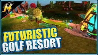Building The BEST Futuristic Golf Resort  | Golftopia Gameplay