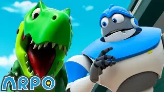 Dinosaur VS Super Robot | ARPO | Moonbug Kids - Art for Kids 🖌️