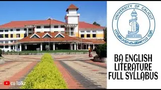CALICUT UNIVERSITY BA ENGLISH SYLLABUS