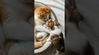A Crying Kitten Gets the Sweetest Comfort Watch This Heartwarming Moment #cute #kitten #pets