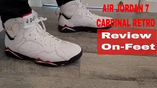 Air Jordan 7 Cardinal Retro Review & On Feet 2023 OG colorway   HD 1080p