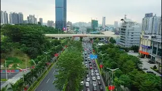 Aerial China:National Avenue, Nanning, Guangxi