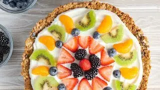 Raisin Bran Fruit Pizza