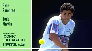 Pete Sampras vs. Todd Martin Iconic Full Match | 1992 US Open Round 4