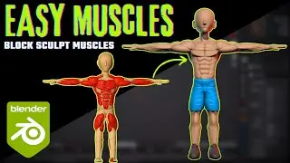 Create Detailed Characters in Blender with BlockSculpt & New Muscles Addon | Free Addon at 2K Likes!