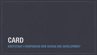 Bootstrap 4 (Alpha 6) components: Card