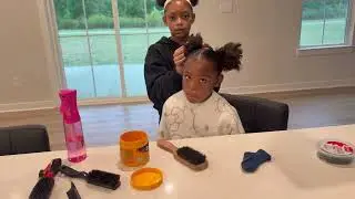 Doing My Sister&rsquo;s Hair For School #labkidz 