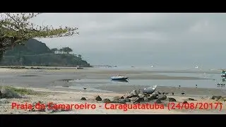 Recuo do Mar -  Praia do Camaroeiro, Caraguatatuba (SP) - 24/08/17