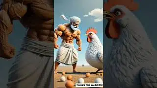 🐔AI Farmer vs Giant Hen | Funny AI Shorts | Must Watch🔥 #ai #shorts #viral #trending #aivideo #funny