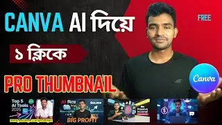 ৫ মিনিটে প্রফেশনাল Canva Thumbnail তৈরি করার সহজ উপায় | canva thumbnail tutorial bangla
