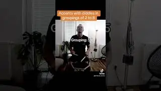 Accents with diddles in groupings of 2 to 8 #shorts #drums #drumteacher #drumlesson #practicepad