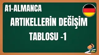 A1 Ders : 11 ARTIKELLERİN İSMİN HALLERiNE GÖRE DEĞİŞİM  TABLOSU 🇩🇪 #almanca #almancaöğren