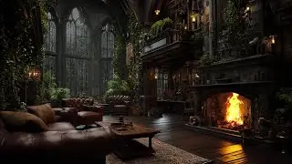 Gentle Rain and Rolling Thunder by the Ancient Castle | Cozy, Peaceful Ambience for Deep Sleep