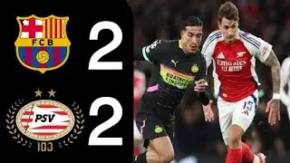 Arsenal vs PSV 2-2 Highlights