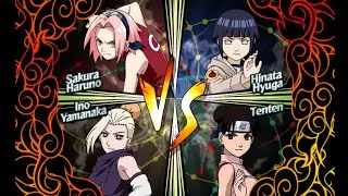 Sakura VS Hinata VS Ino VS Tenten | Naruto: Clash of Ninja Revolution 2