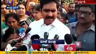 TDP Leader Devineni Uma Rally in Gollapudi