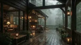 Gentle Rainy Night at a Quiet Forest Cabin 🌧 | Ambient Dark Bedroom Sounds for Deep Sleep