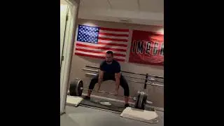 586x1 Texas power bar deadlift PR #imperium #uspapowerlifting #basementbuilt
