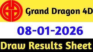 08-01-2026 Grand Dragon Today 4D Results | 4d Malaysia  Live Today | Today 4d Result Live