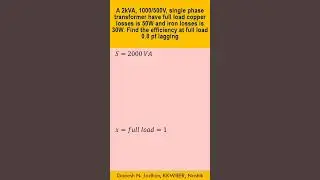 Efficiency of Transformer PART 03