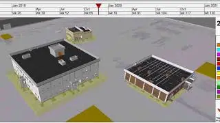 construction of office building and ancillary buildings with fence