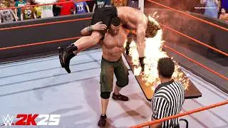 WWE 2k25 - JohnCena '08 vs Brock Lesnar: Extreme Rules Match at Raw 