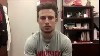 NC State wide receiver Thayer Thomas' spring press conference