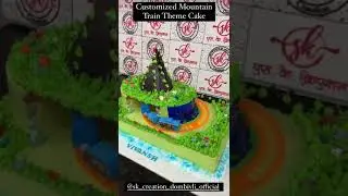 Customized Mountain Train Theme Cake